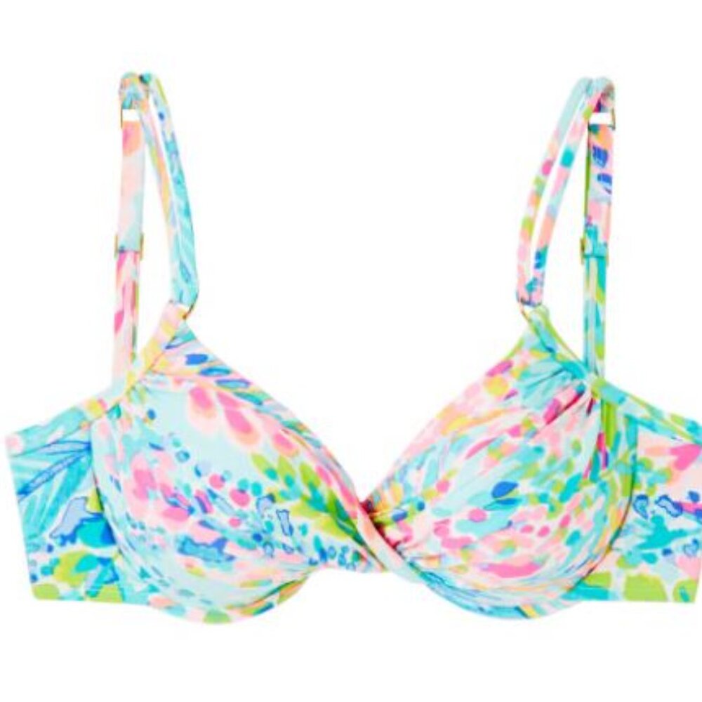 Lilly Pulitzer Blossom Bikini Top Catch the Wave Size 4